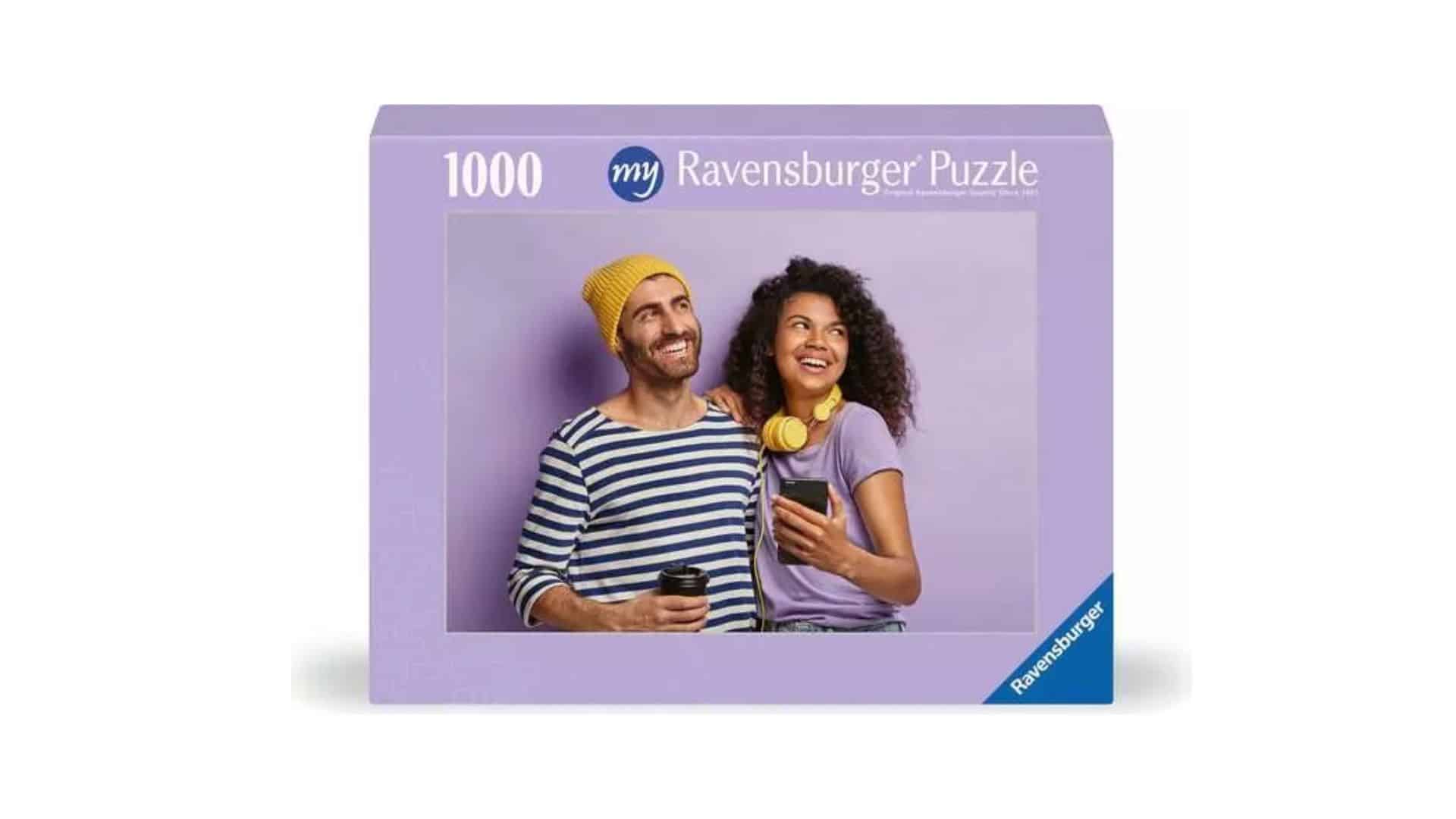 Custom photo puzzle from Ravensburger made from a family picture, offering a fun and sentimental activity for Grandma on Mother’s Day.