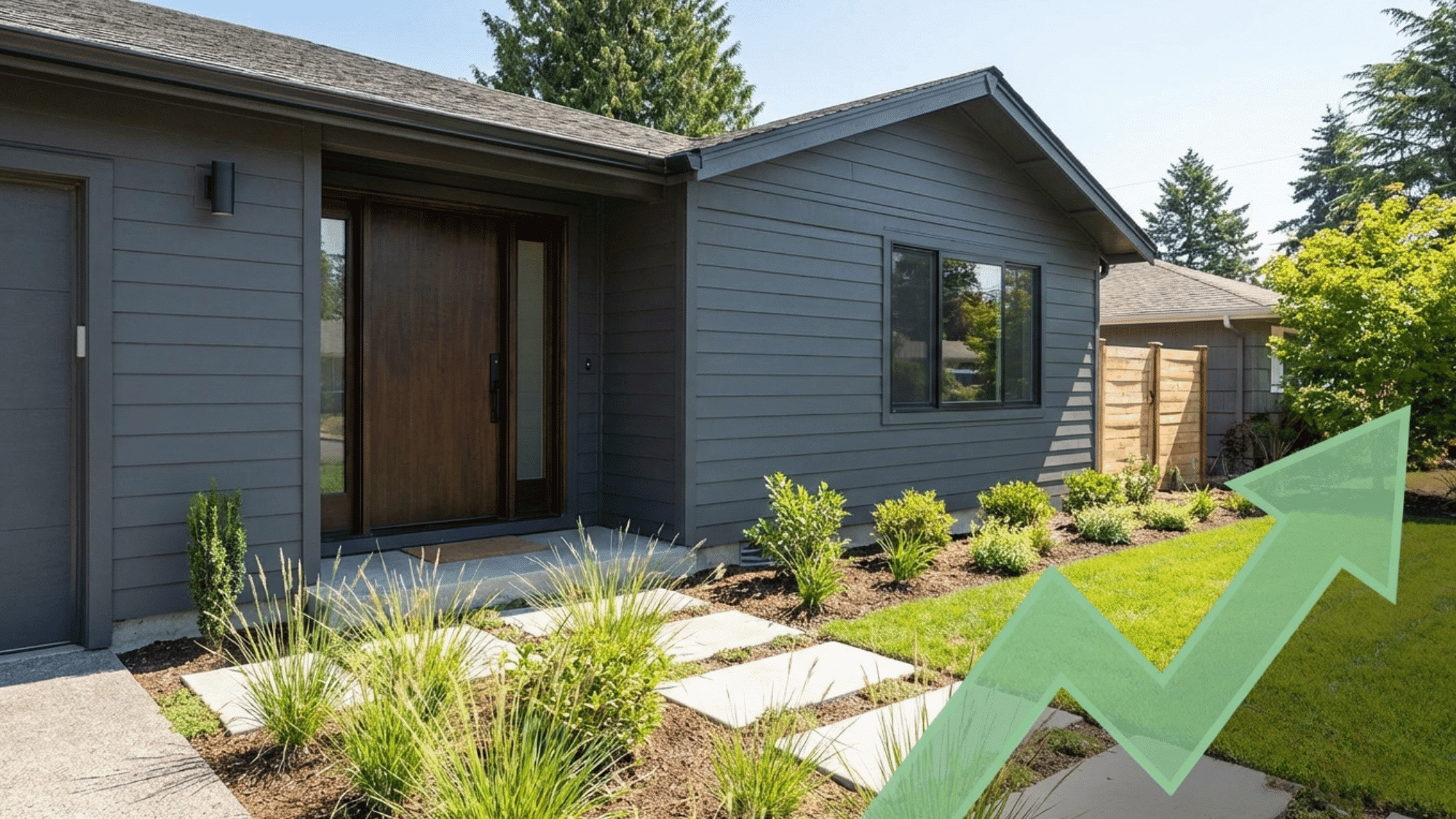 Home exterior upgrades showing improvements that increase property value