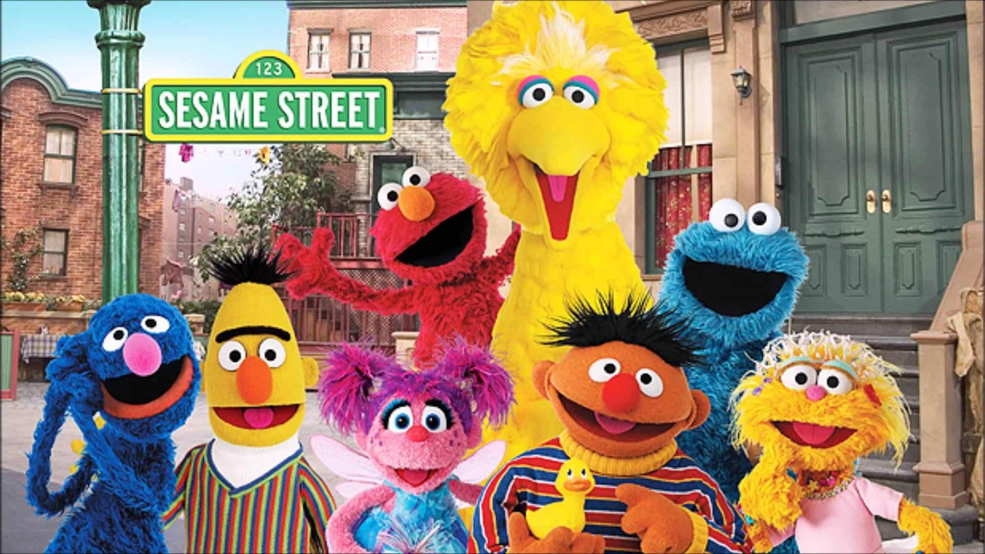 Sesame Street characters Big Bird, Elmo, Cookie Monster and friends from one of the best educational shows for kids teaching letters and numbers