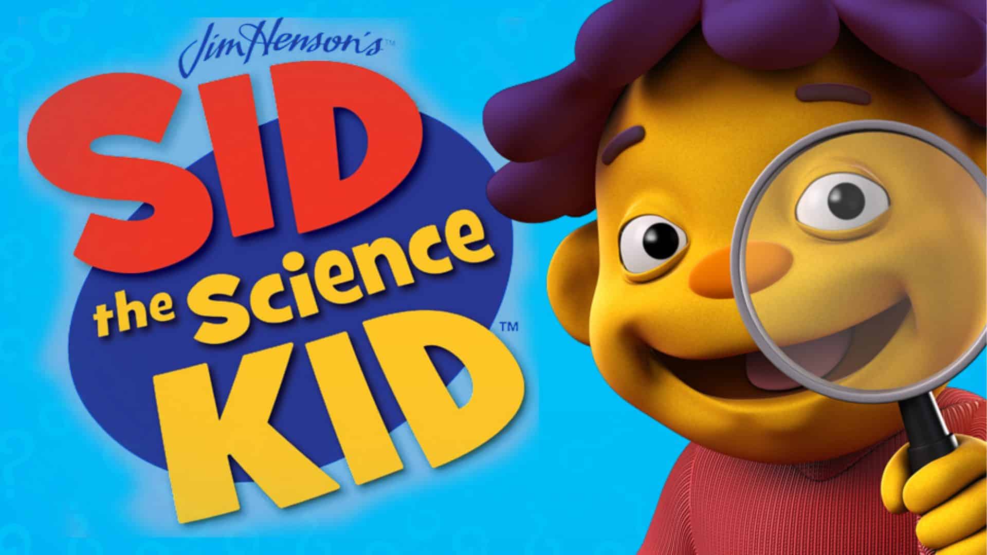 Sid the Science Kid holding a magnifying glass, a popular cartoon from one of the best educational shows for kids teaching science through fun experiments