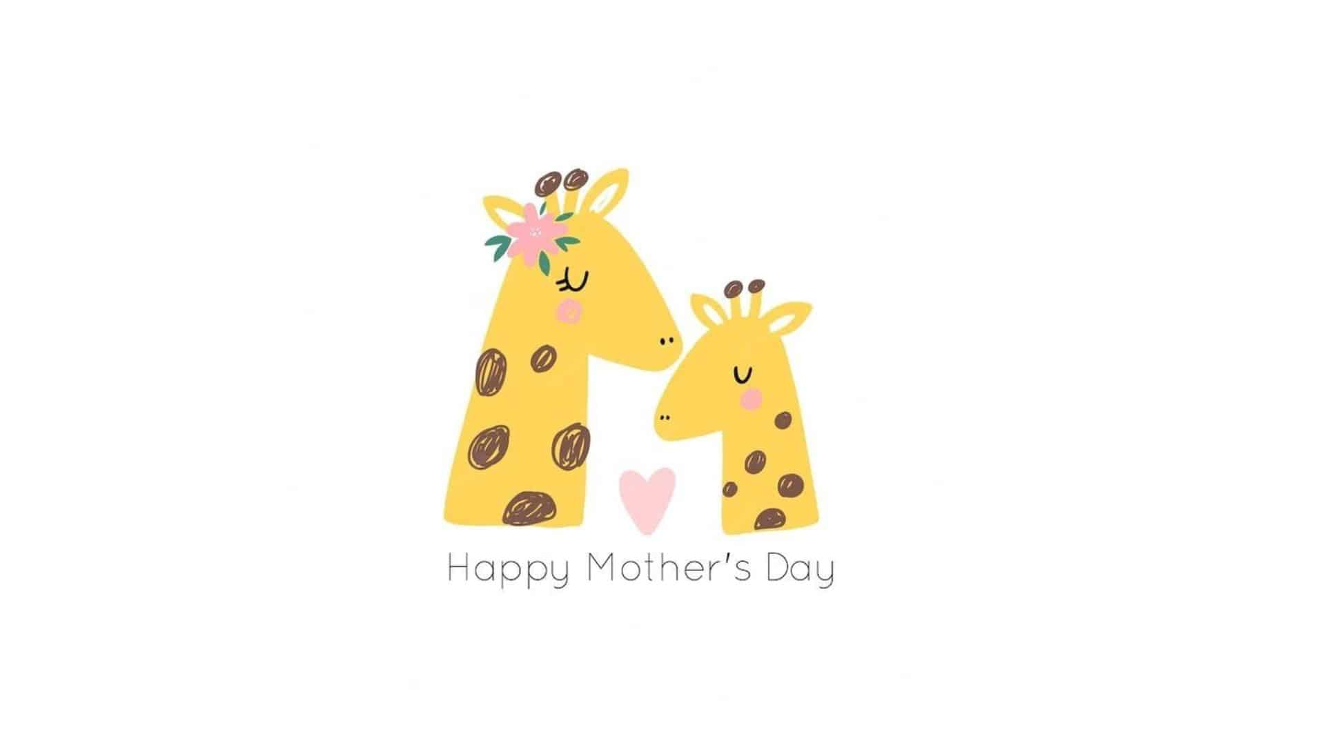cute animal mom drawing