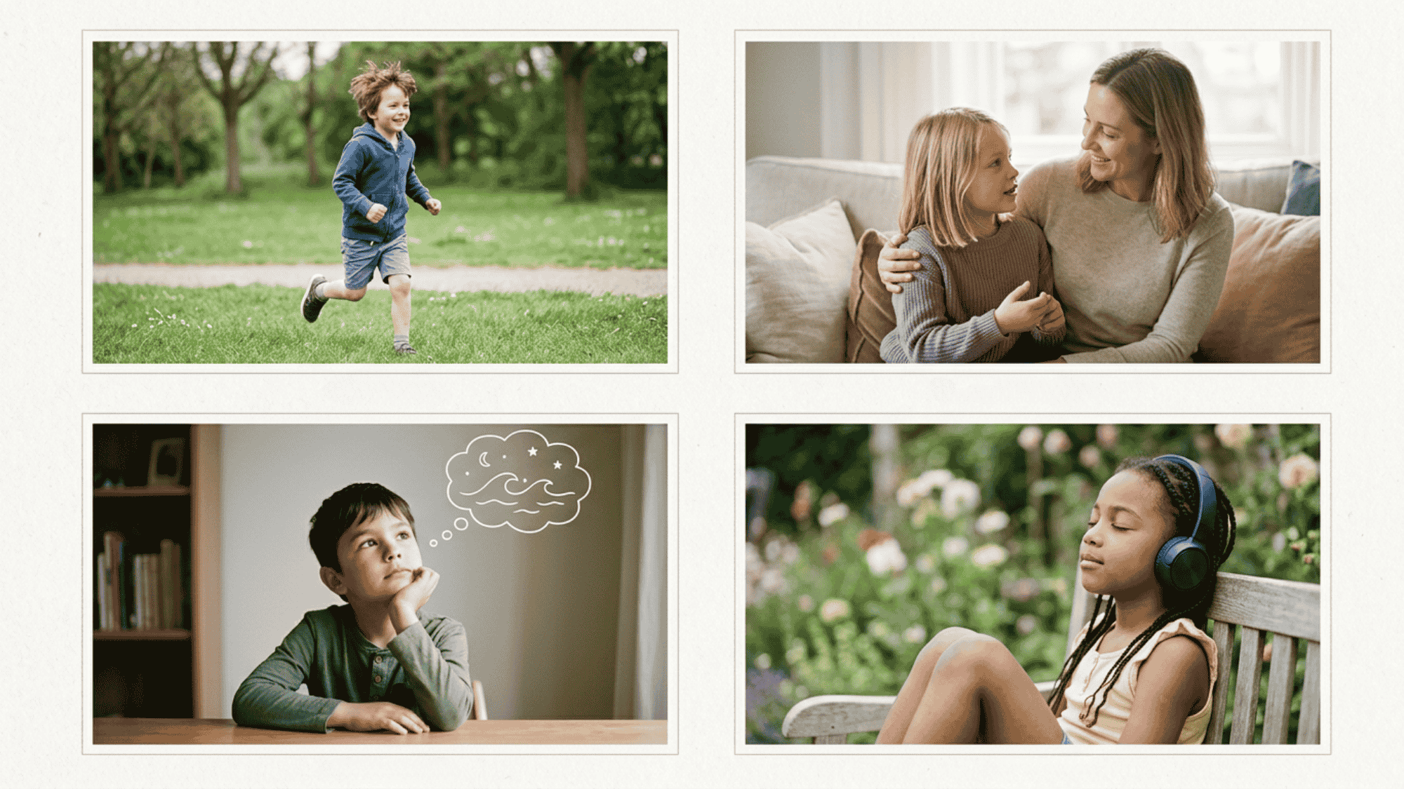 Kids using physical, emotional, social, and sensory coping skills calmly