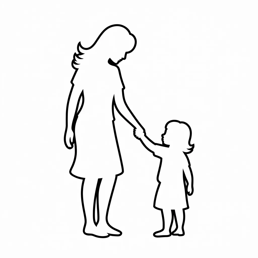 Mom-and-Child-Silhouettes