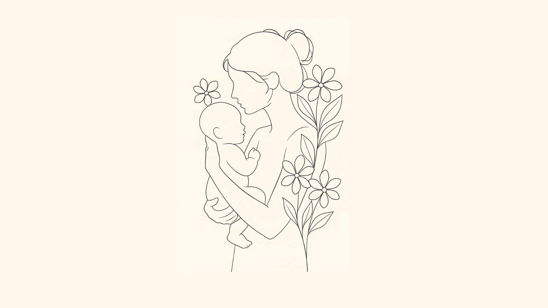 mom hugging child scene