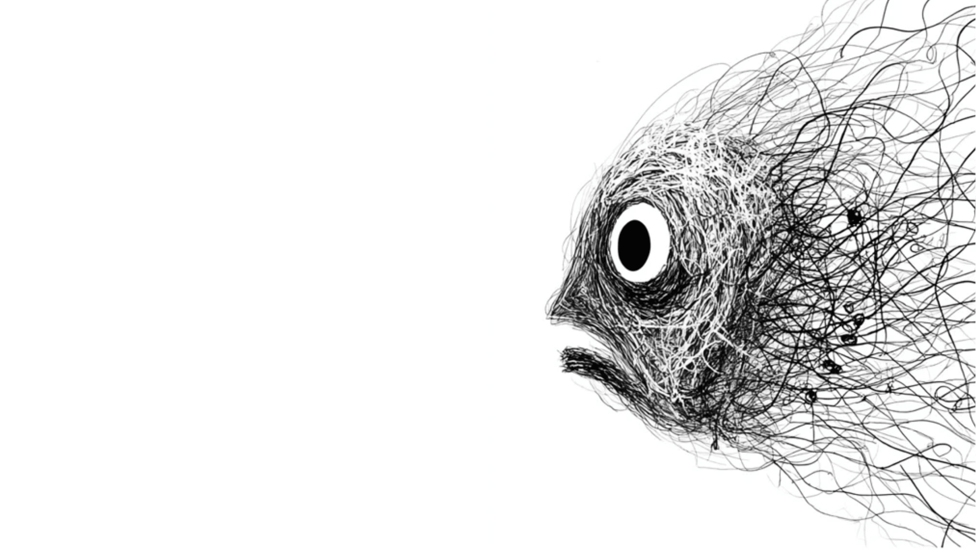 Random scribbles turned into a simple drawing idea