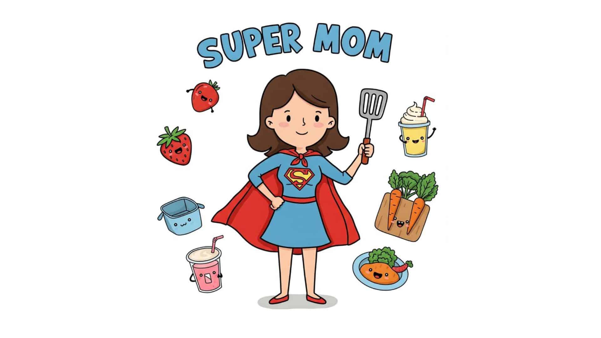 super mom cartoon character