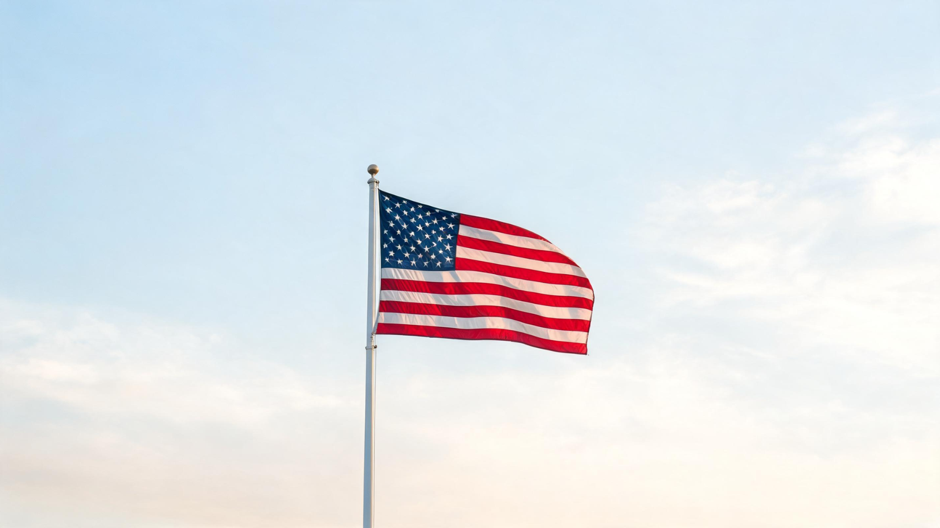 American flag displayed in a quiet setting representing a moment of silence and respect