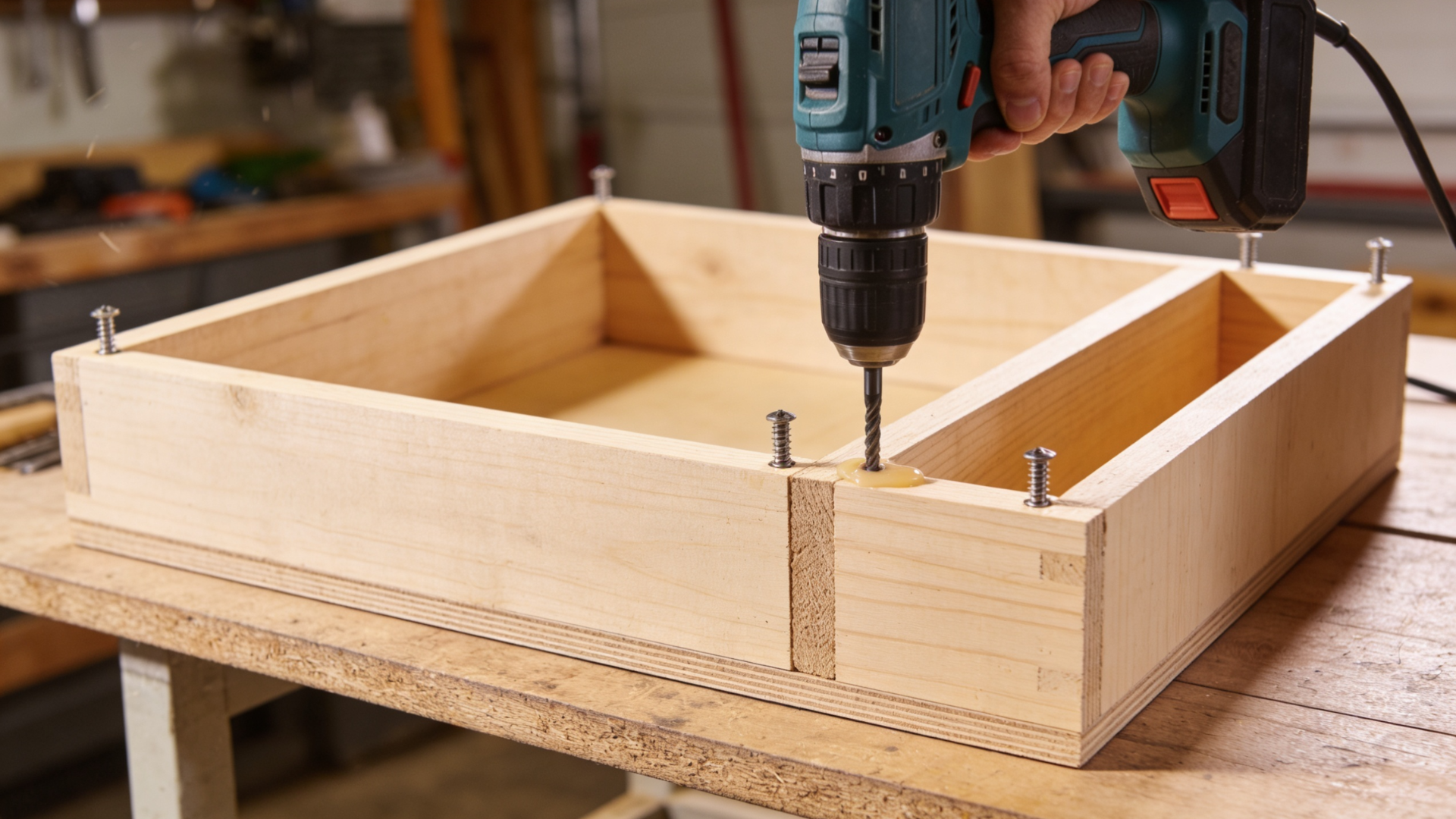 drilling in the screws