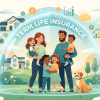 Family protected by term life insurance showing financial security and long term coverage concept illustration
